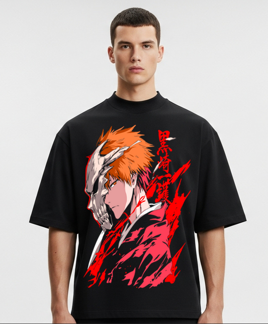 Hollow Ichigo Heavyweight Oversized Tee in Black
