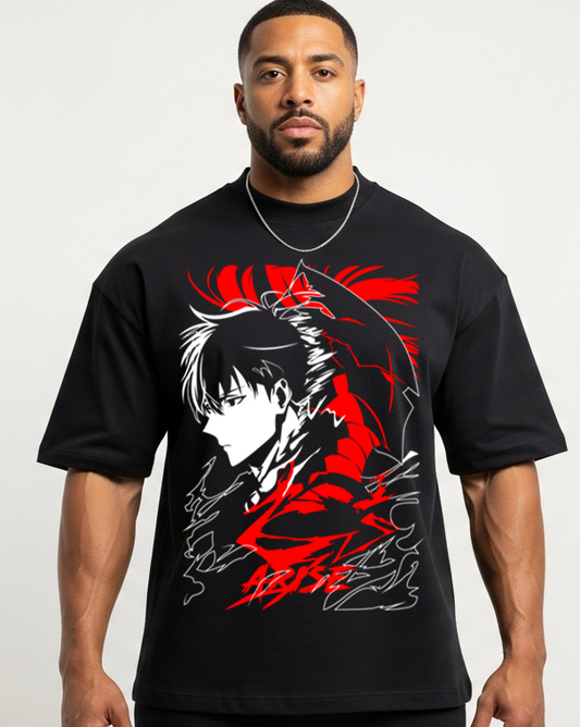 Sung Jin Woo X Igris Heavyweight Oversized Tee in Black