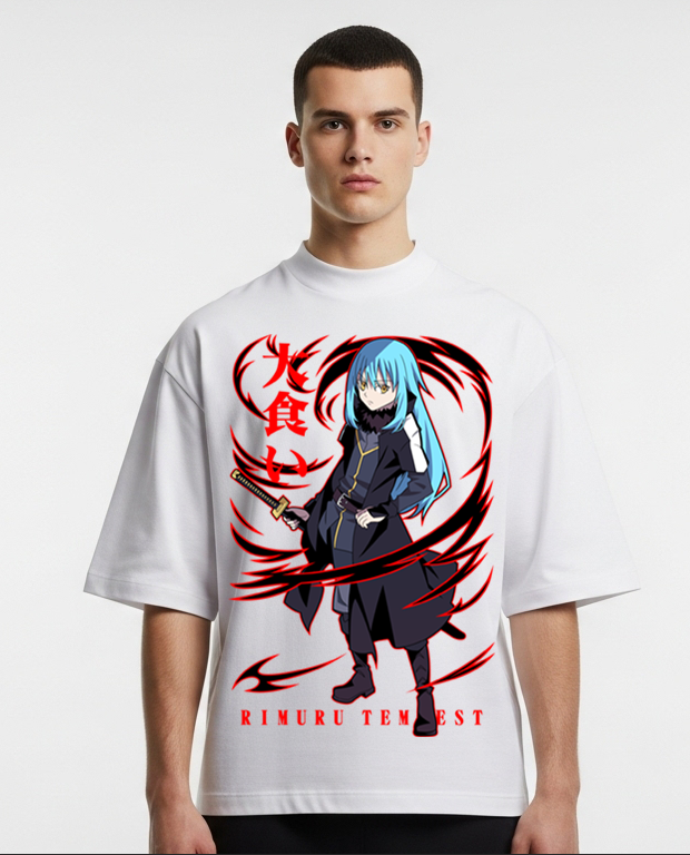 Slime Rimuru Tempest Heavyweight Oversized Tee in White (Copy)