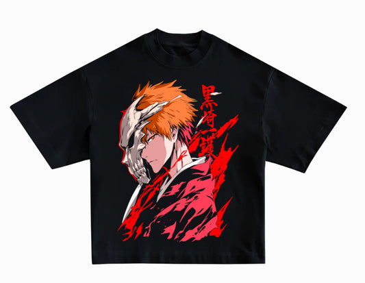 Hollow Ichigo Heavyweight Oversized Tee in Black